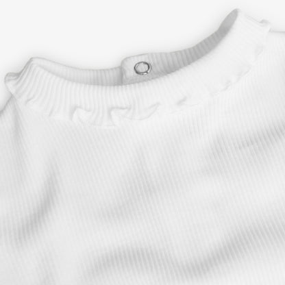 Camiseta canalé blanca básica - Boboli