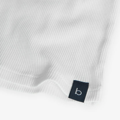 Camiseta canalé blanca básica - Boboli