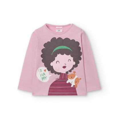 Camiseta muñeca rosa básica - Boboli