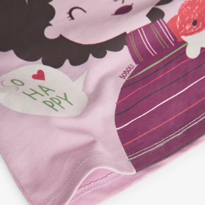 Camiseta muñeca rosa básica - Boboli