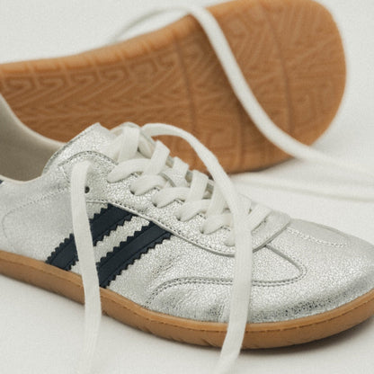 Deportivas Casual Adulto Plata Navy - Coqueflex