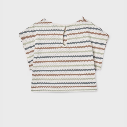 Camisa tipo Crochet rayas - Mayoral