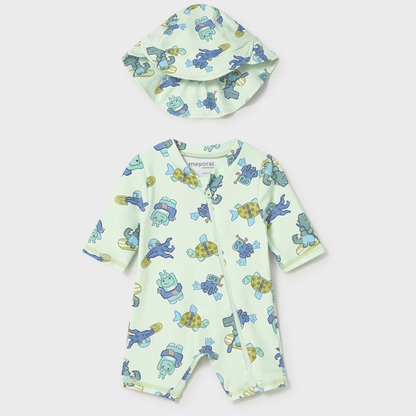 Bañador enterizo y gorro Hipodrilo - Mayoral