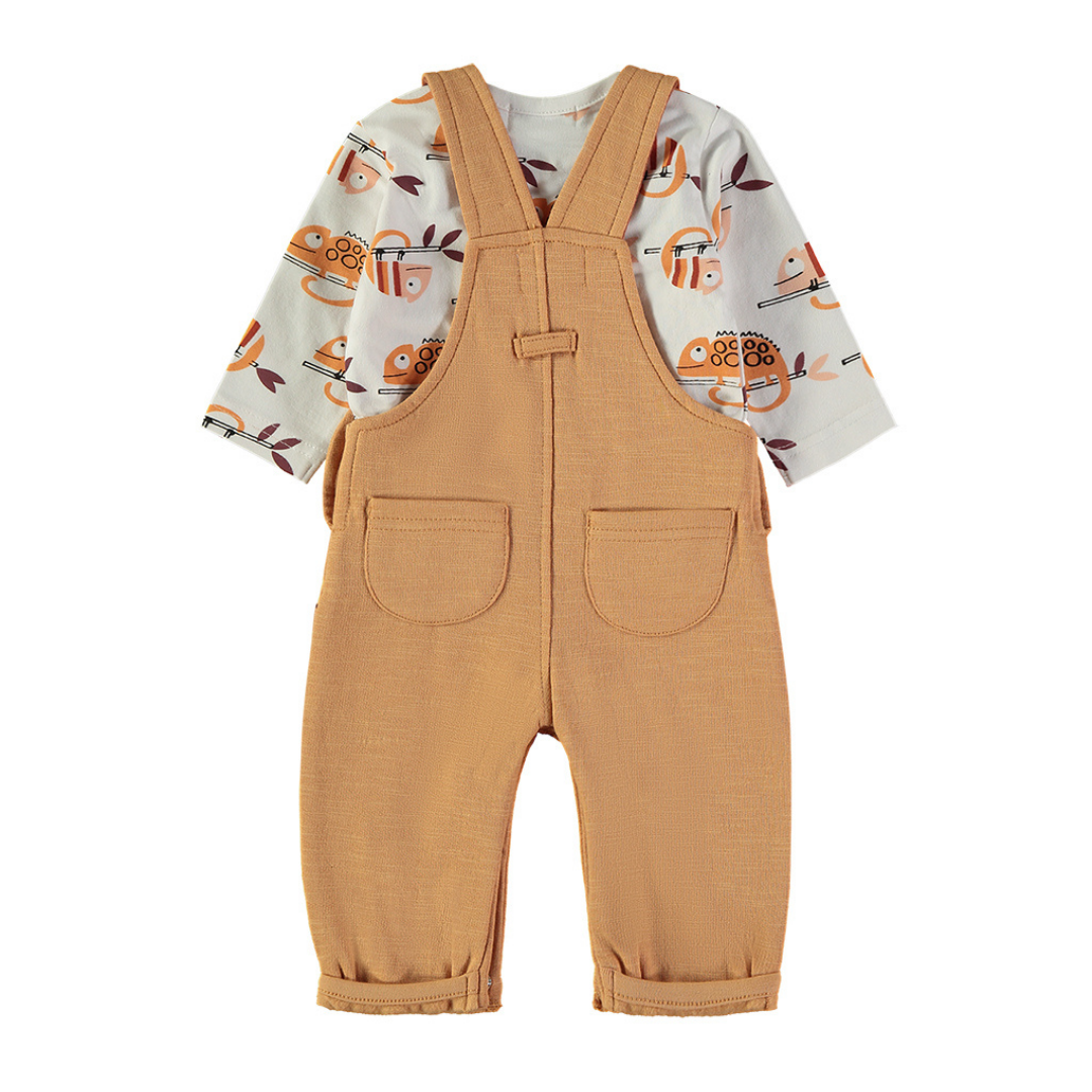 Conjunto Peto Camel y Camiseta Camaleones – Babybol