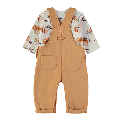 Conjunto Peto Camel y Camiseta Camaleones – Babybol
