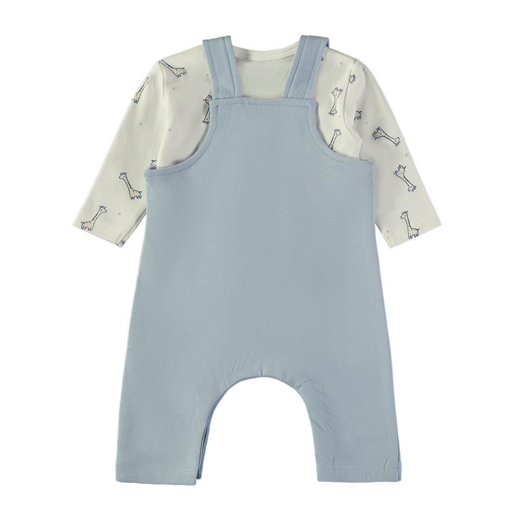 Conjunto Peto Azul y Camiseta Jirafas – Babybol