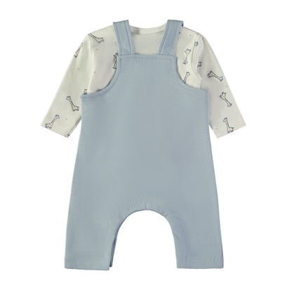Conjunto Peto Azul y Camiseta Jirafas – Babybol
