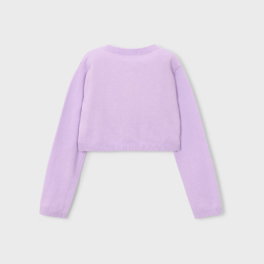 Rebeca tricot básica niña Malva - Mayoral