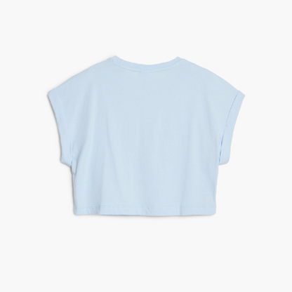 Camiseta cropped logo brillo conejos - Desigual