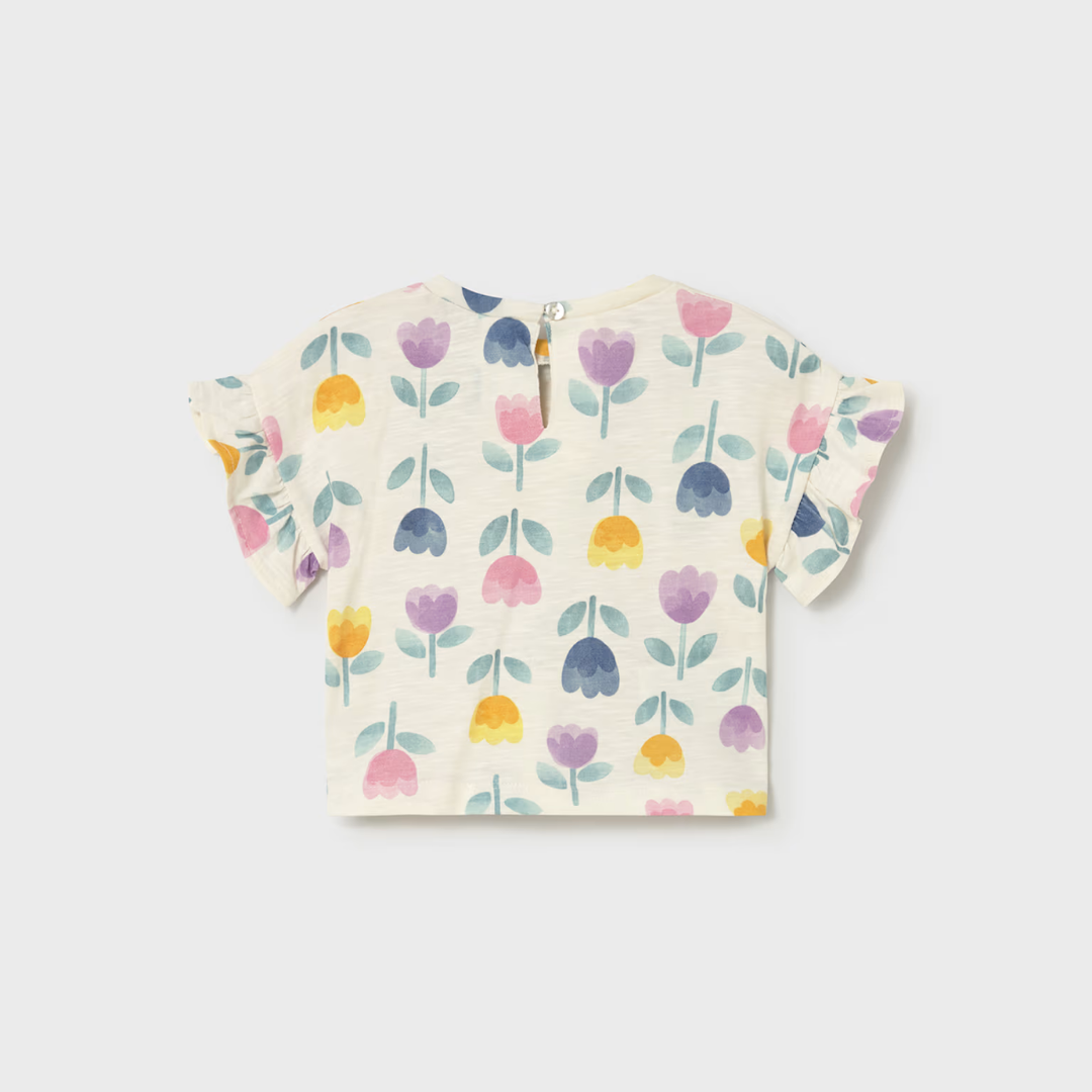Camiseta manga corta estampada Tulipanes - Mayoral