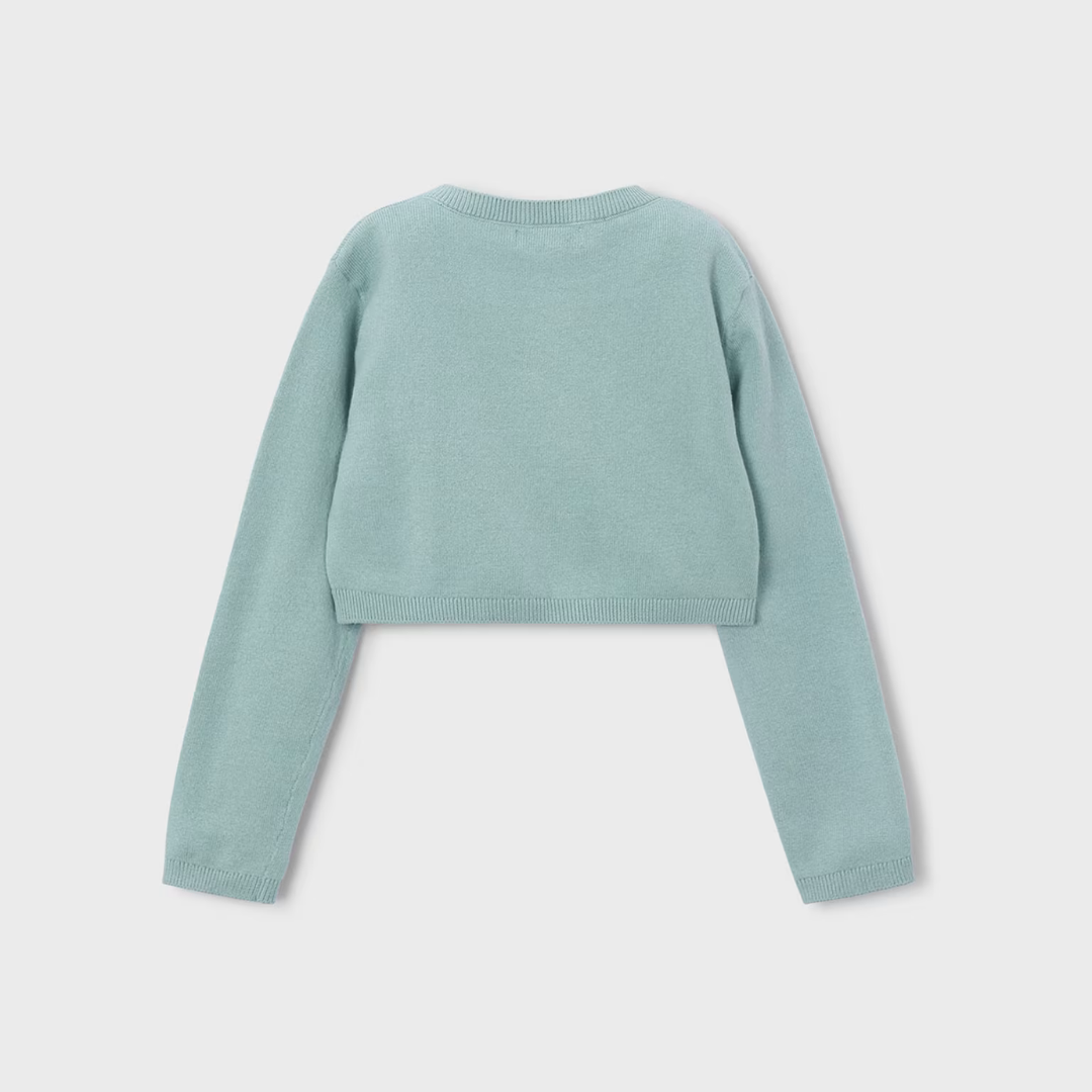 Rebeca tricot básica niña Lago - Mayoral
