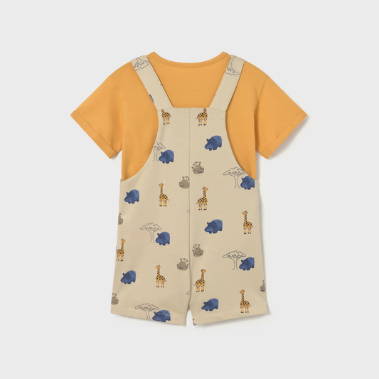 Conjunto peto bebé niño Animals Beige - Mayoral