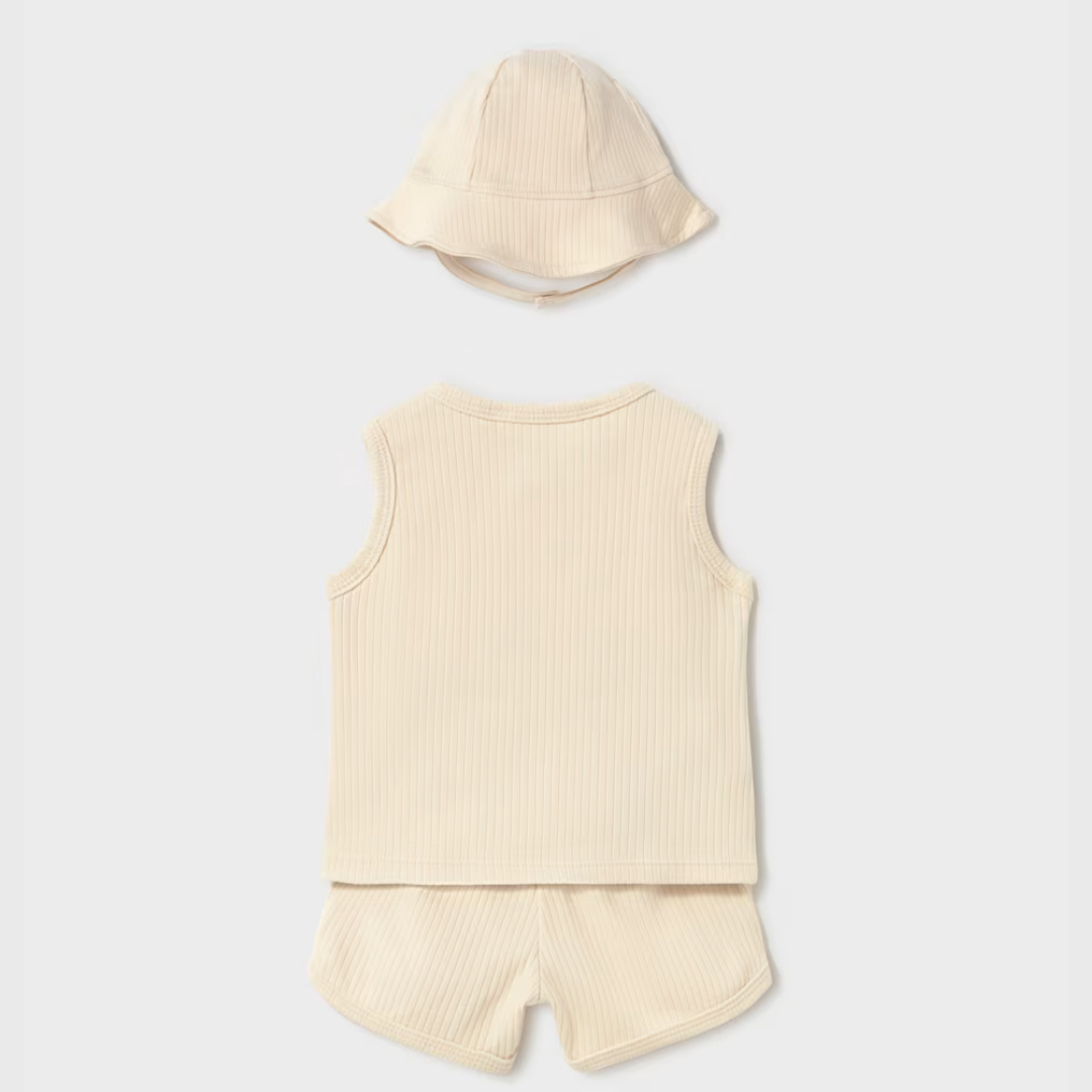 Conjunto con gorro beige - Mayoral