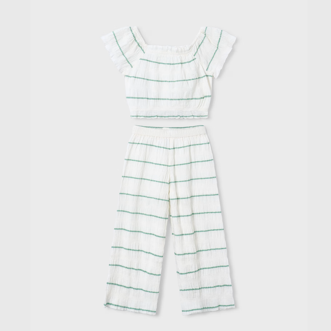 Conjunto niña pantalón y top Daisy Menta - Mayoral