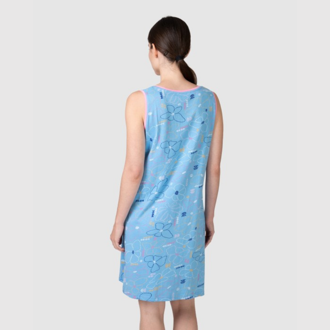 Camisón sin manga estampado azul - Massana
