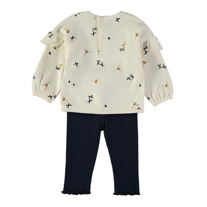 Conjunto Sudadera Volantes y Pantalón Marino – Babybol