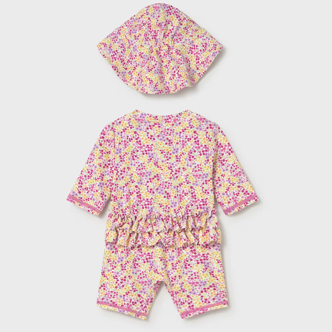 Bañador enterizo y gorro Flowers - Mayoral