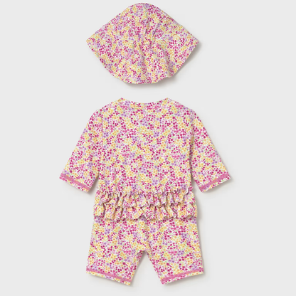 Bañador enterizo y gorro Flowers - Mayoral
