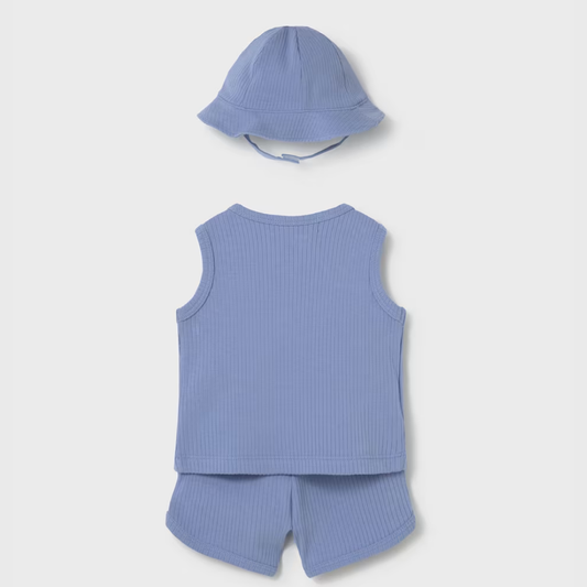 Conjunto con gorro azul - Mayoral