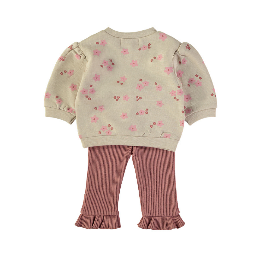 Conjunto Sudadera y Pantalón Flores Rosa – Babybol