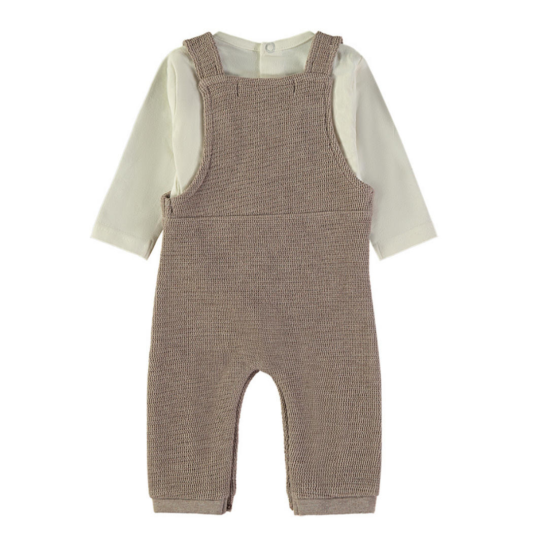 Conjunto Peto de Punto Beige y Camiseta – Babybol