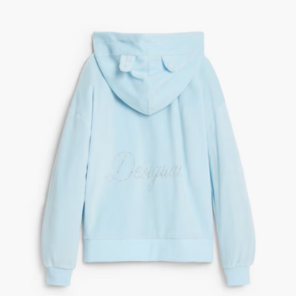 Sudadera orejitas logo strass - Desigual