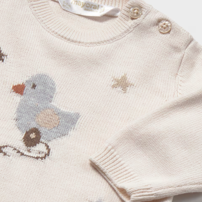 Conjunto 3 piezas Patito beige - Mayoral