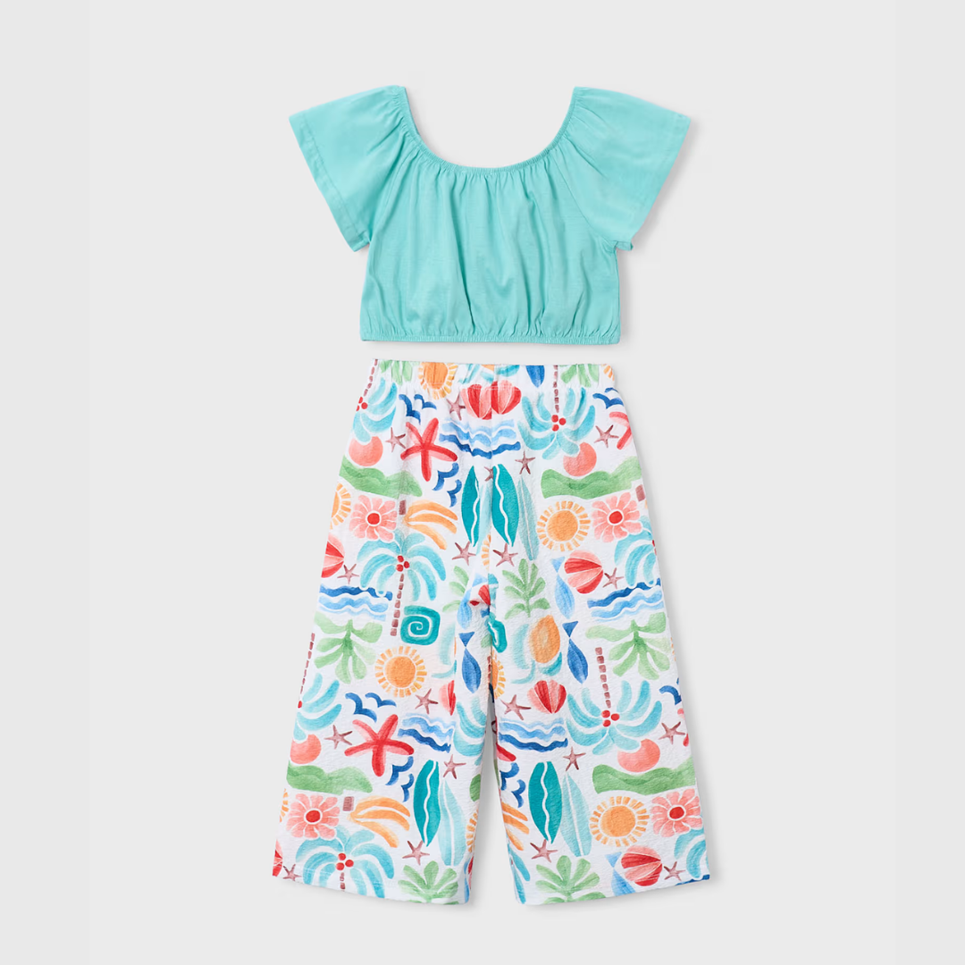 Conjunto niña pantalón y top Oasis Menta - Mayoral