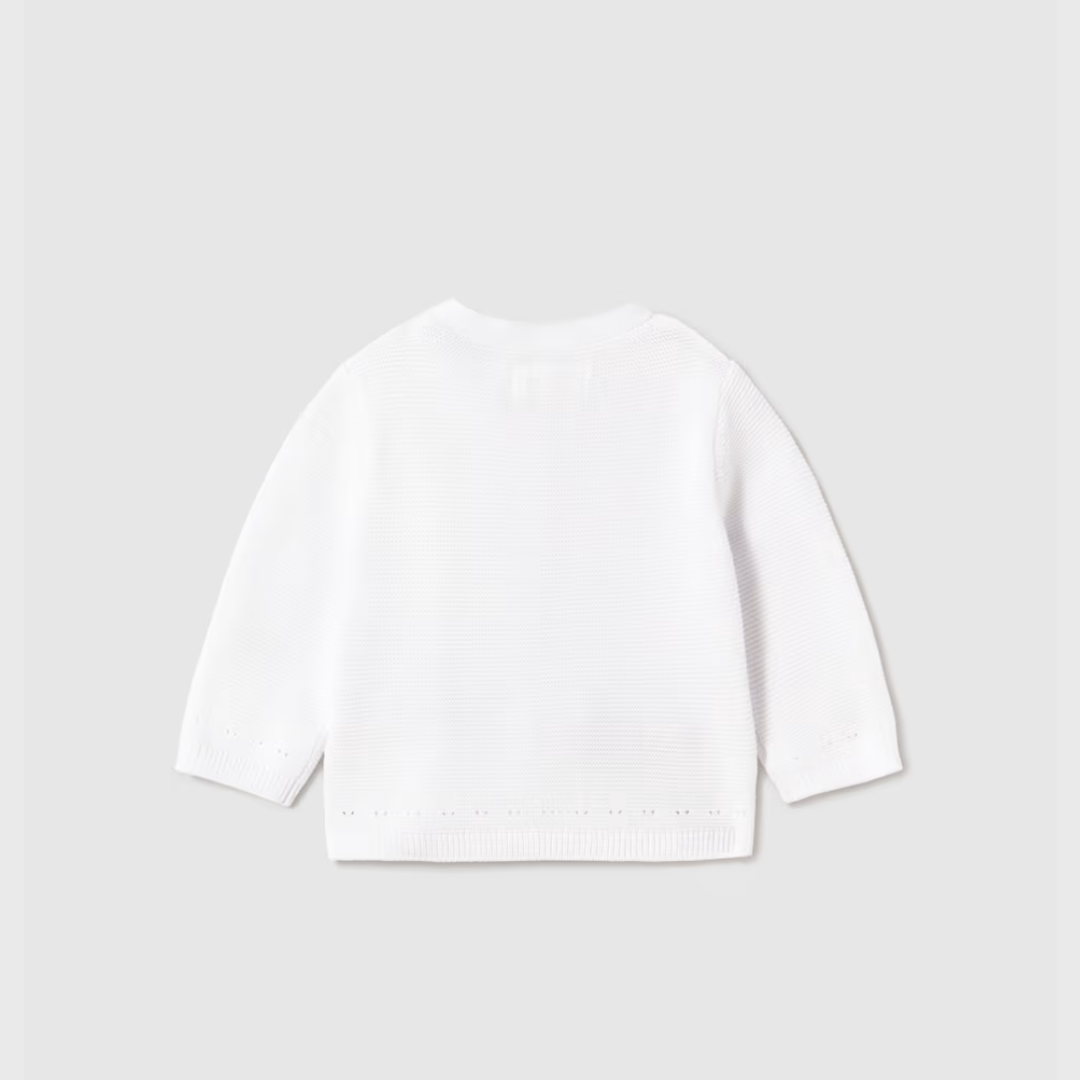 Rebeca tricot bebé unisex blanca - Mayoral