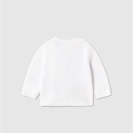 Rebeca tricot bebé unisex blanca - Mayoral