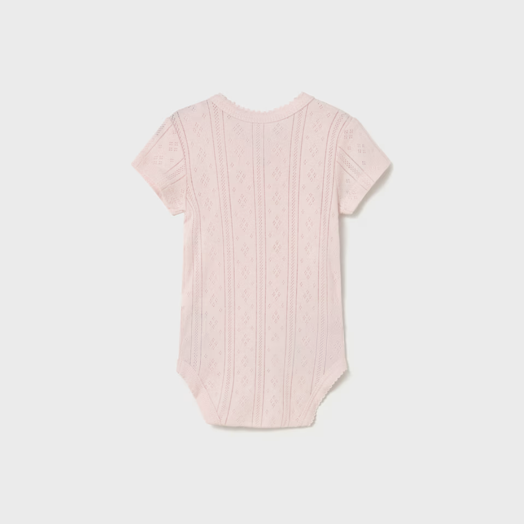 Body manga corta calado rosa - Mayoral