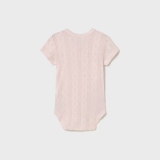 Body manga corta calado rosa - Mayoral