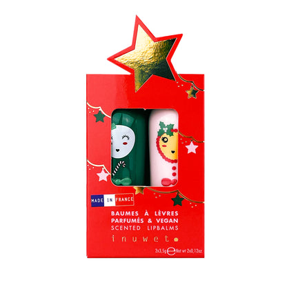 Caja regalo Estrella Navidad con 2 labiales - Inuwet