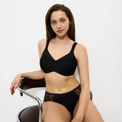 Sujetador con aros reductor Modern Soft+Cotton W01 negro - Triumph