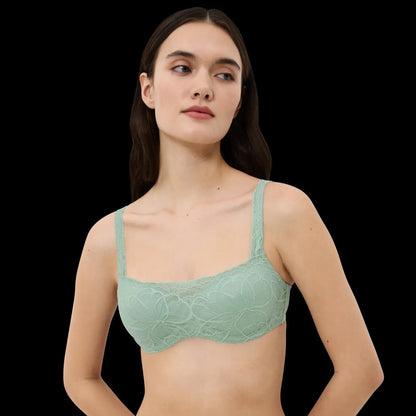 Sujetador Body Meke-up Illusion Lace balconette turquesa - Triumph