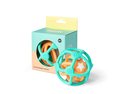 Pelota sensorial dos en uno Verde y Naranja - Little L