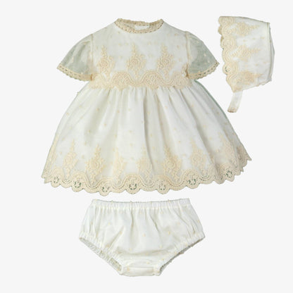 Vestido ceremonia beige Miranda