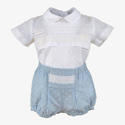 Conjunto bebe celeste plumeti Miranda