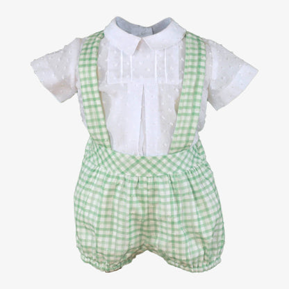 Conjunto bebe vichy verde Miranda