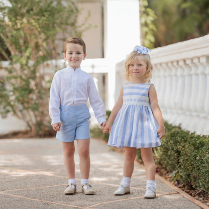 Vestido niña franjas azules Miranda