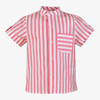 Camisa franjas frambuesas niño Miranda