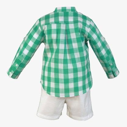 Conjunto bebe cuadro verde Miranda