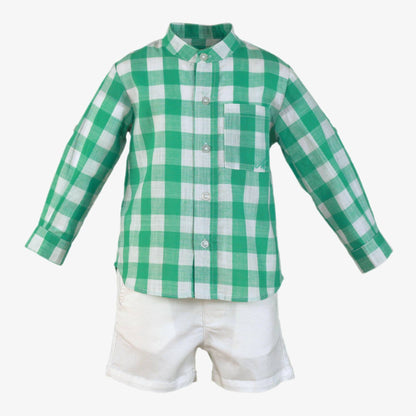 Conjunto bebe cuadro verde Miranda