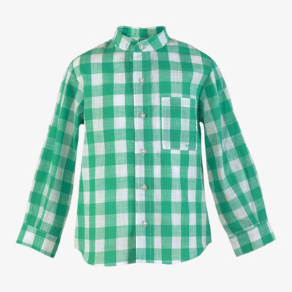 Camisa cuadros verde niño Miranda