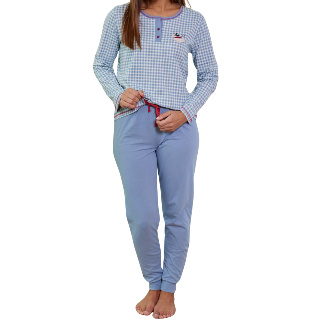 Pijama Vichy azul - Cue