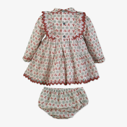Vestido bebé con braguita estampado - Miranda