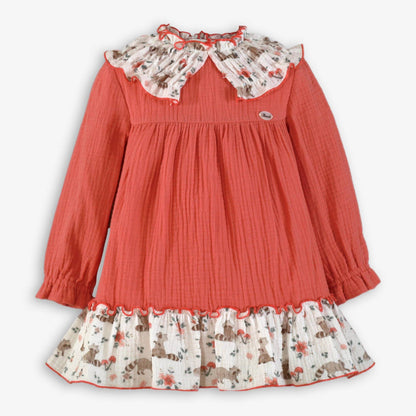 Vestido infantil salmón Isabella - Miranda