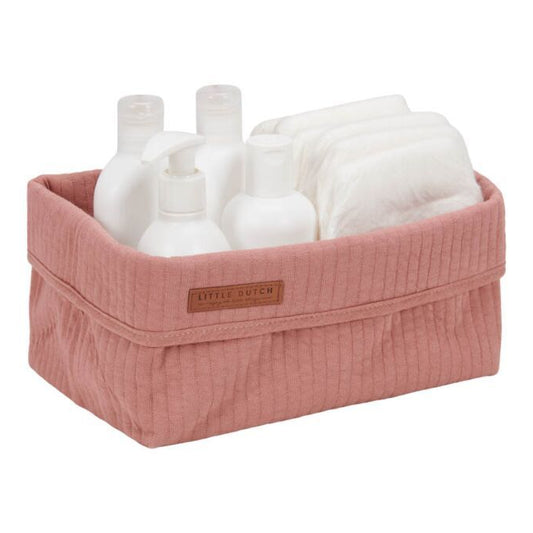Cesta grande almacenaje puro rosa - Little Dutch