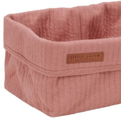 Cesta grande almacenaje puro rosa - Little Dutch
