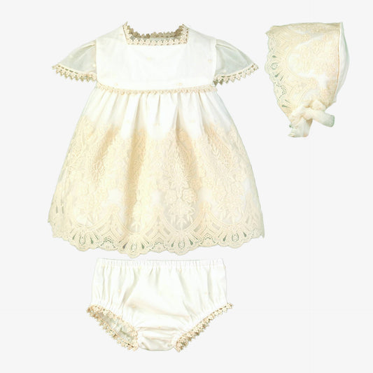 Vestido ceremonia tul crema  - Miranda